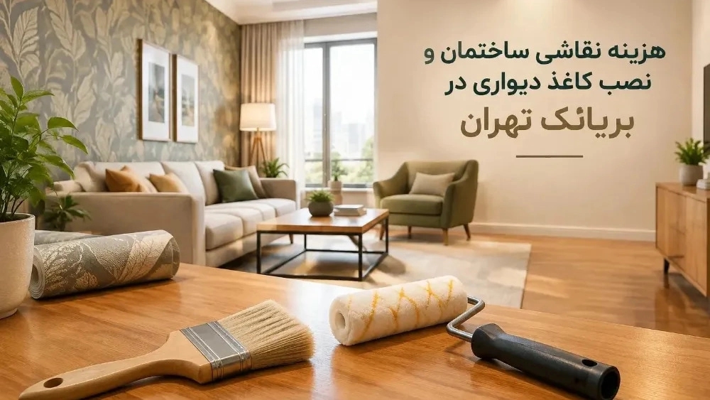 هزینه نقاشی ساختمان و نصب کاغذ دیواری در بریانک تهران
