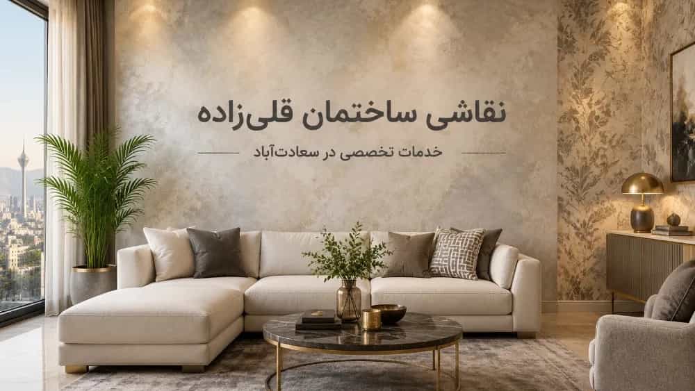 نقاشی ساختمان قلی‌ زاده در سعادت‌ آباد با تضمین کیفیت